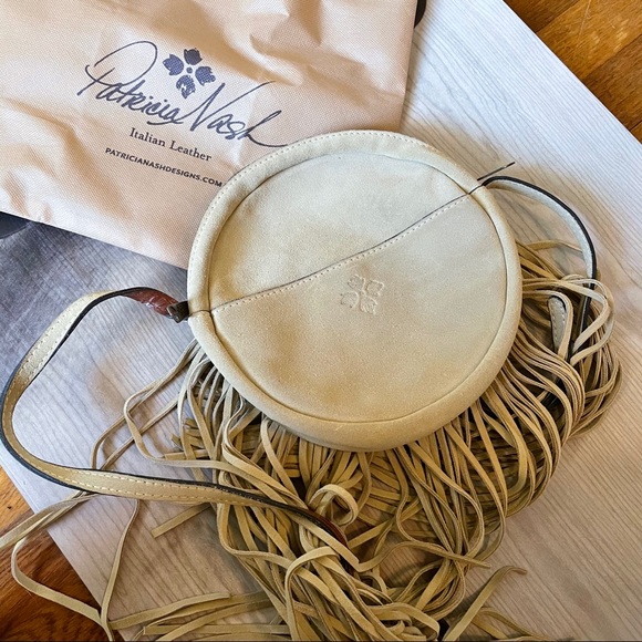 SOLD Patricia Nash Italian Leather Round Fringe Purse - Picture 7 of 13